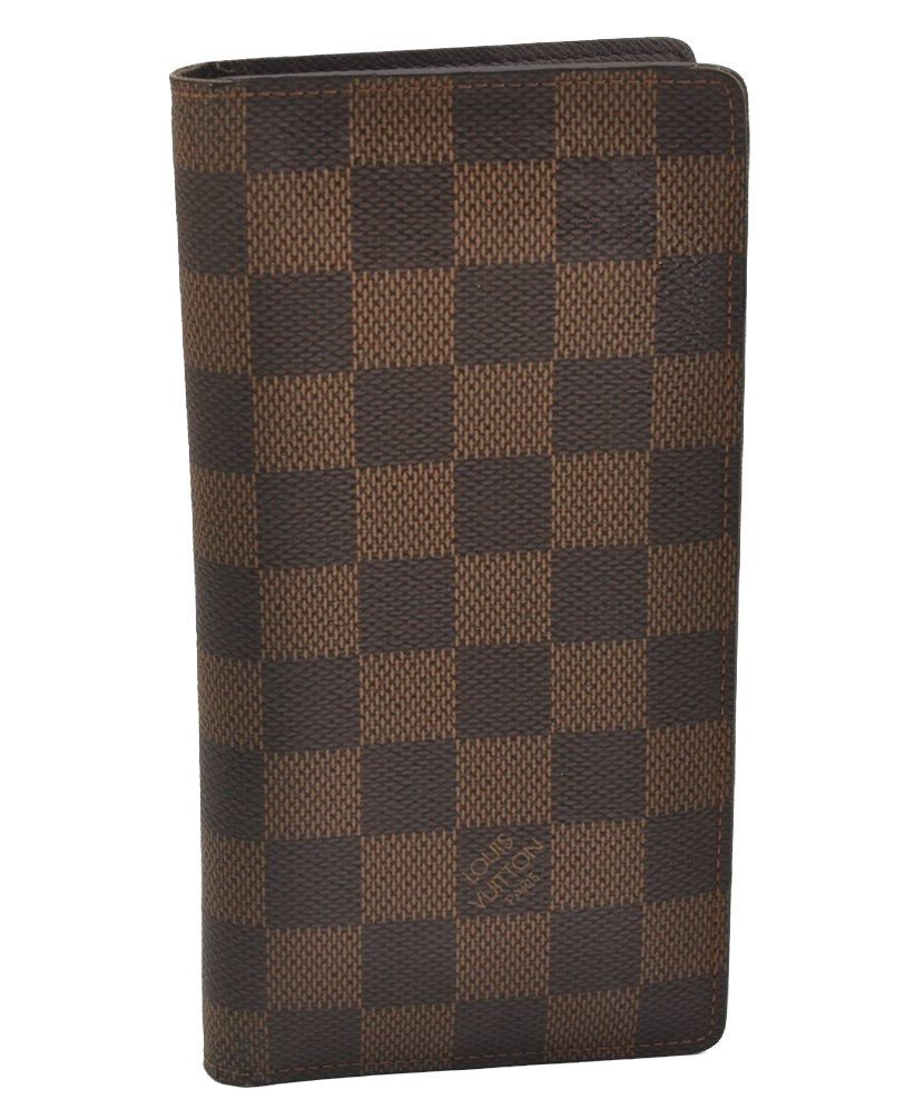 Authentic Louis Vuitton Damier Porte Valeurs Cartes Credit N61823 Wallet 2349I