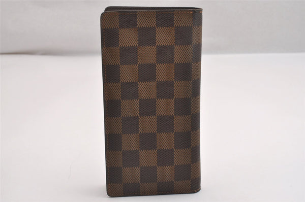 Authentic Louis Vuitton Damier Porte Valeurs Cartes Credit N61823 Wallet 2349I