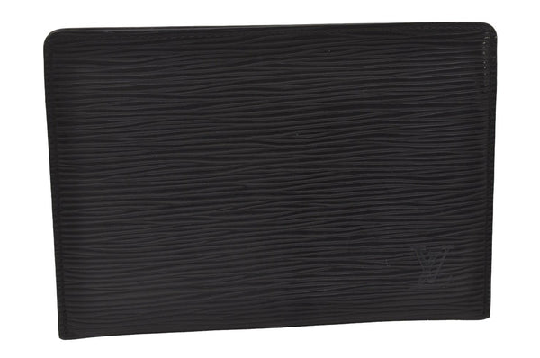 Authentic Louis Vuitton Epi Card Case Purse Black LV 2351I