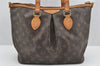Authentic Louis Vuitton Monogram Palermo PM Shoulder Tote Bag M40145 LV 2352I