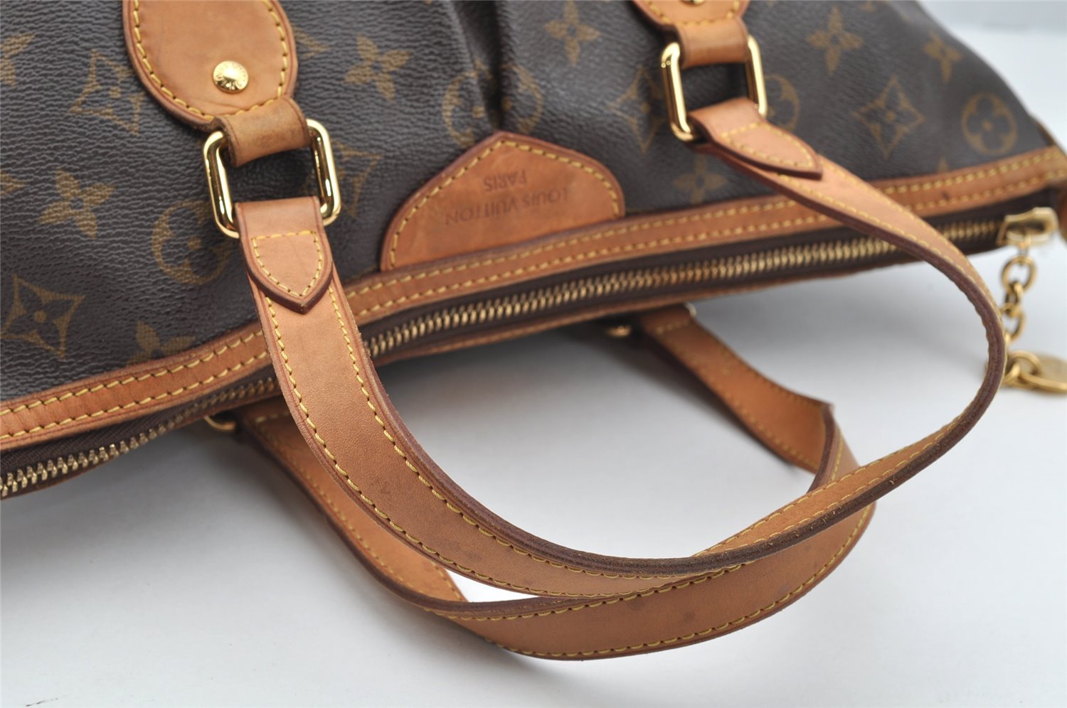 Authentic Louis Vuitton Monogram Palermo PM Shoulder Tote Bag M40145 LV 2352I