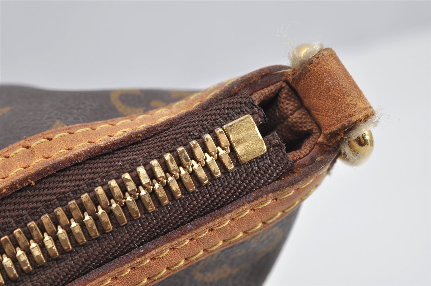 Authentic Louis Vuitton Monogram Palermo PM Shoulder Tote Bag M40145 LV 2352I