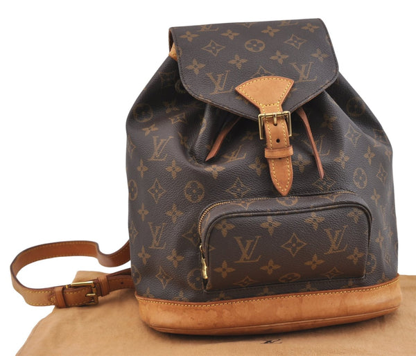 Authentic Louis Vuitton Monogram Montsouris MM Backpack M51136 LV 2354F