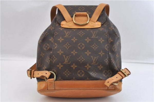 Authentic Louis Vuitton Monogram Montsouris MM Backpack M51136 LV 2354F