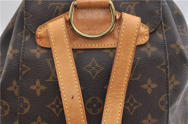 Authentic Louis Vuitton Monogram Montsouris MM Backpack M51136 LV 2354F