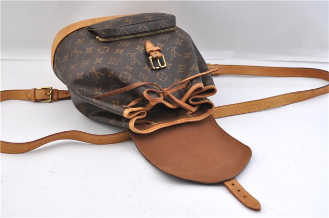 Authentic Louis Vuitton Monogram Montsouris MM Backpack M51136 LV 2354F