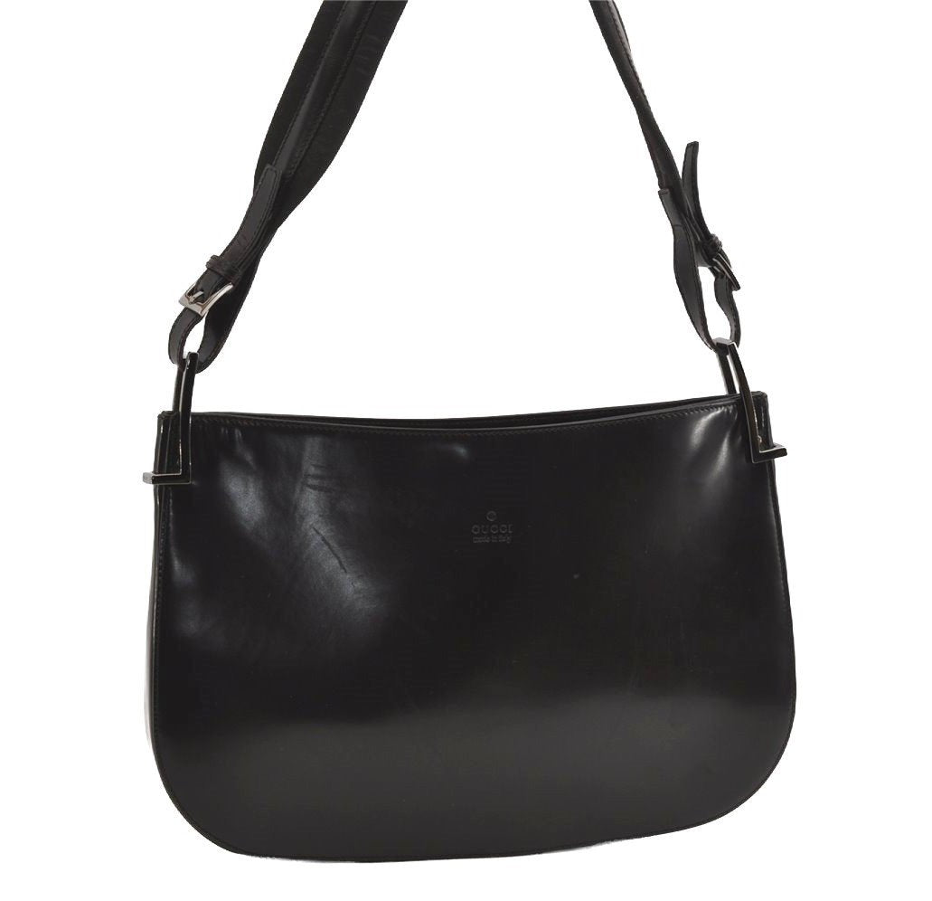 Authentic GUCCI Vintage Shoulder Bag Purse Leather 0013193 Brown 2354I