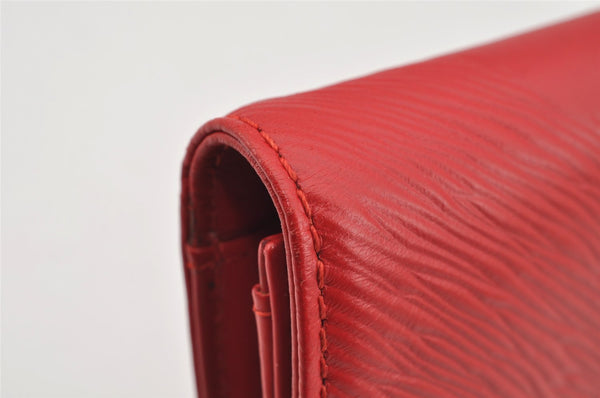 Authentic Louis Vuitton Opera Pochette Aegean Clutch Bag Red M63967 LV 2355I