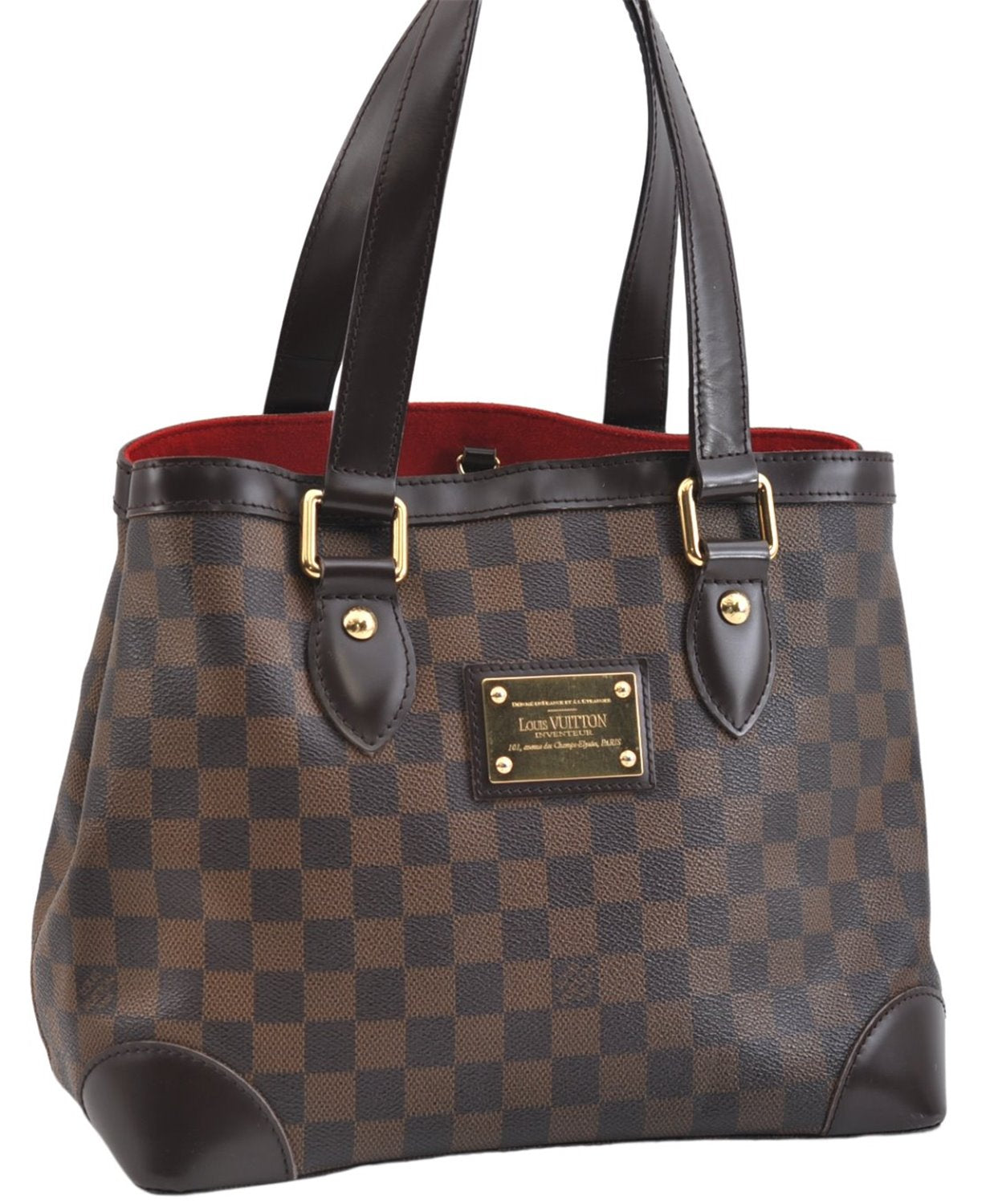 Authentic Louis Vuitton Damier Hampstead PM Shoulder Tote Bag N51205 LV 2357F