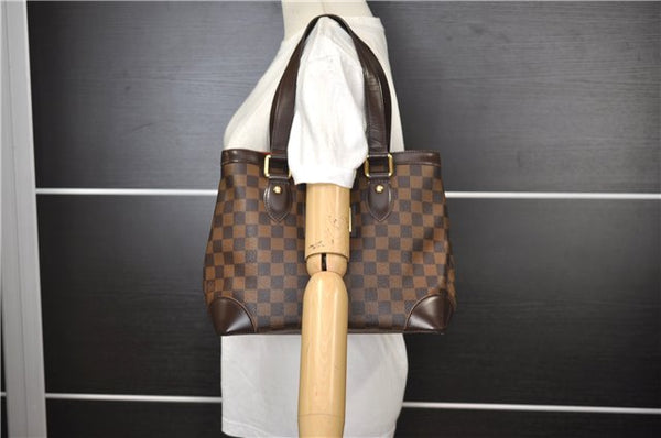 Authentic Louis Vuitton Damier Hampstead PM Shoulder Tote Bag N51205 LV 2357F