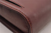 Authentic Cartier Must de Cartier Clutch Hand Bag Leather Bordeaux Red 2357I