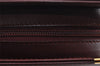 Authentic Cartier Must de Cartier Clutch Hand Bag Leather Bordeaux Red 2357I