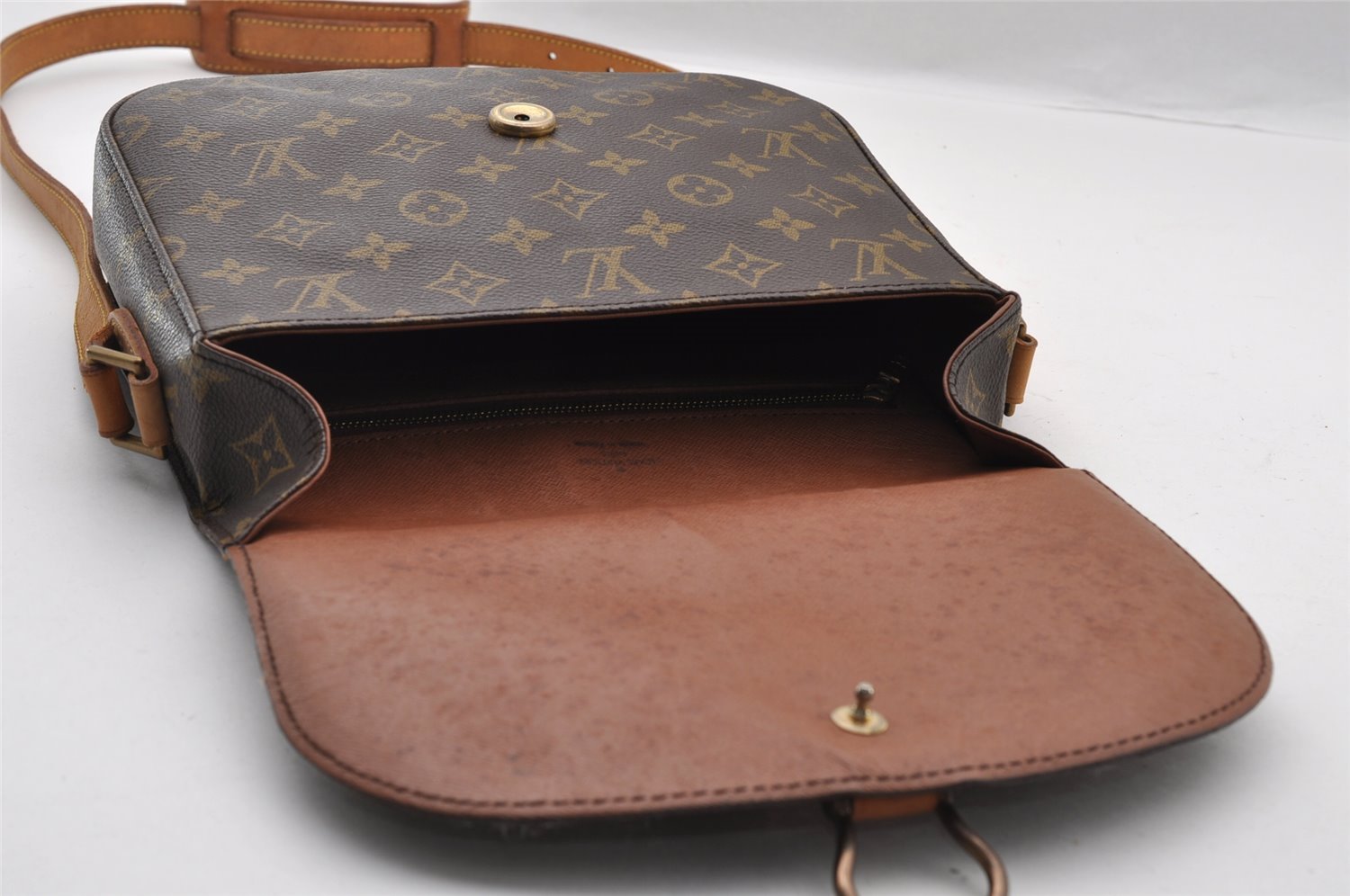 Authentic Louis Vuitton Monogram Saint Cloud GM M51242 Shoulder Cross Bag 2358I