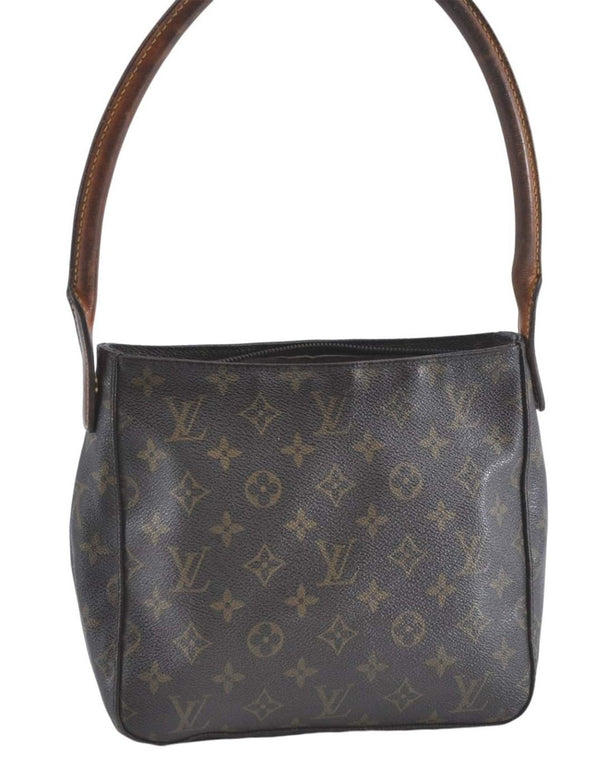 Authentic Louis Vuitton Monogram Looping MM Shoulder Bag M51146 LV Junk 2359B