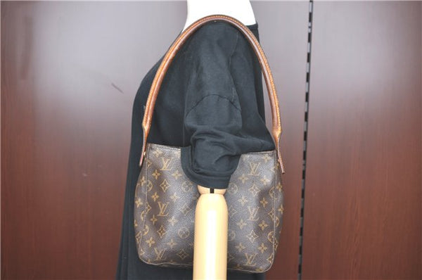 Authentic Louis Vuitton Monogram Looping MM Shoulder Bag M51146 LV Junk 2359B