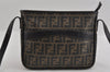 Authentic FENDI Zucca Shoulder Cross Body Bag Purse PVC Leather Brown 2359I