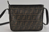 Authentic FENDI Zucca Shoulder Cross Body Bag Purse PVC Leather Brown 2359I