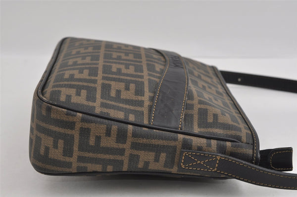 Authentic FENDI Zucca Shoulder Cross Body Bag Purse PVC Leather Brown 2359I