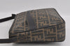 Authentic FENDI Zucca Shoulder Cross Body Bag Purse PVC Leather Brown 2359I