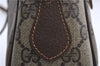 Authentic GUCCI Web Sherry Line Shoulder Cross Bag GG PVC Leather Brown 2360D