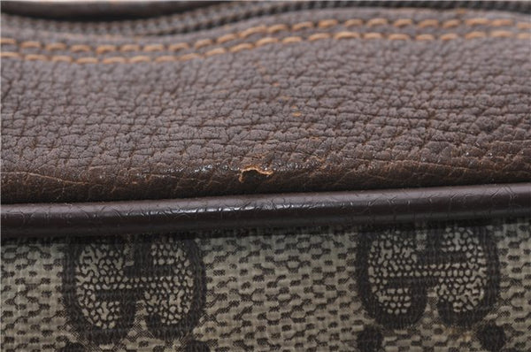 Authentic GUCCI Web Sherry Line Shoulder Cross Bag GG PVC Leather Brown 2360D