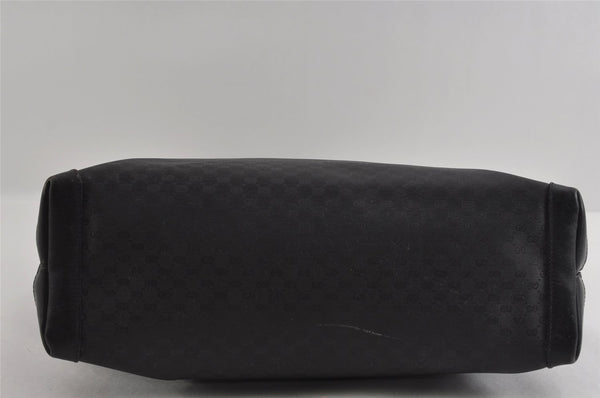 Authentic GUCCI Vintage Micro GG PVC Leather Shoulder Tote Bag Black 2360I