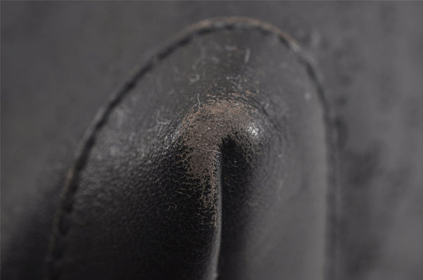 Authentic GUCCI Vintage Micro GG PVC Leather Shoulder Tote Bag Black 2360I