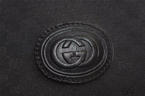 Authentic GUCCI Vintage Micro GG PVC Leather Shoulder Tote Bag Black 2360I