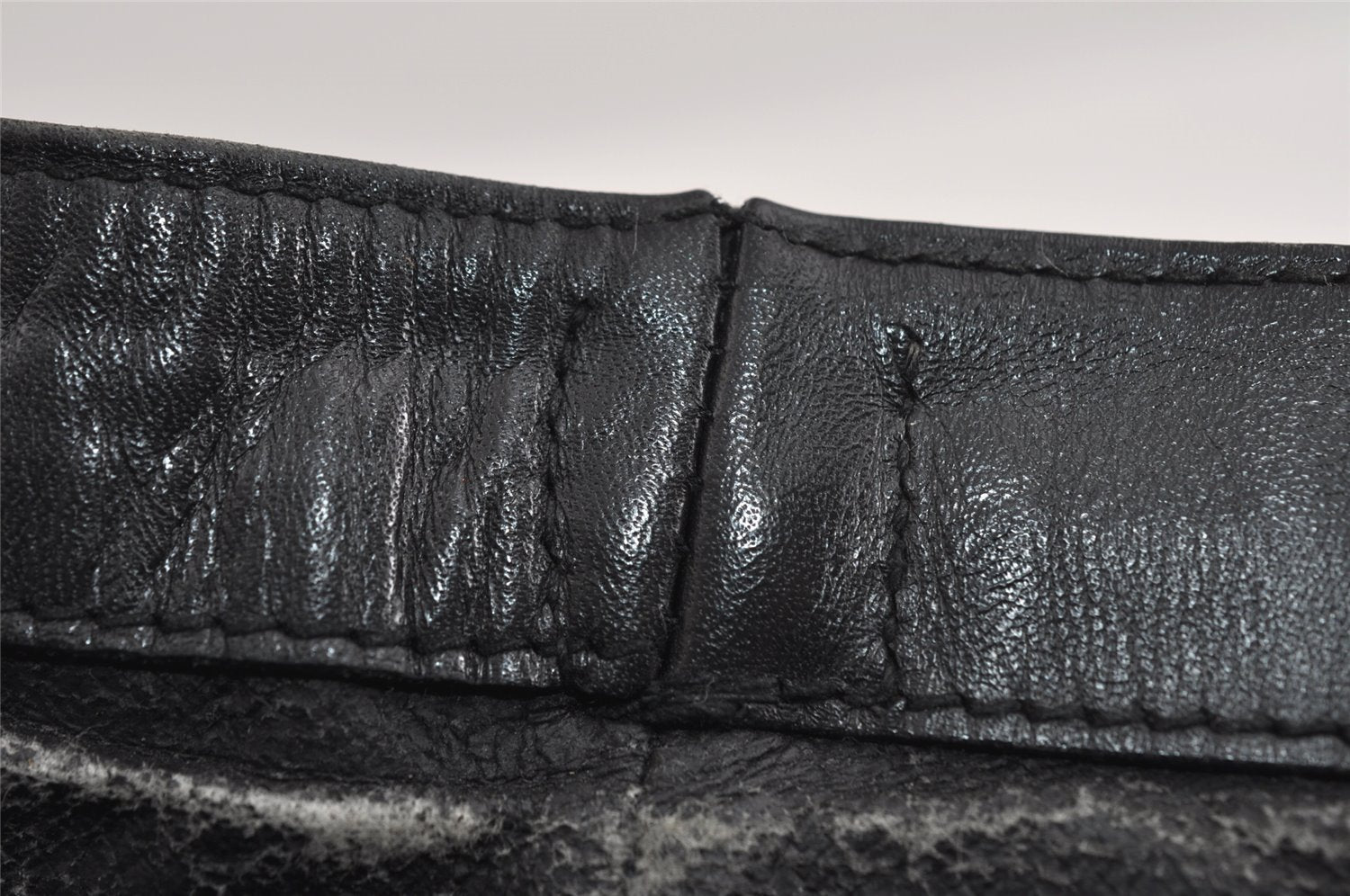 Authentic GUCCI Vintage Micro GG PVC Leather Shoulder Tote Bag Black 2360I