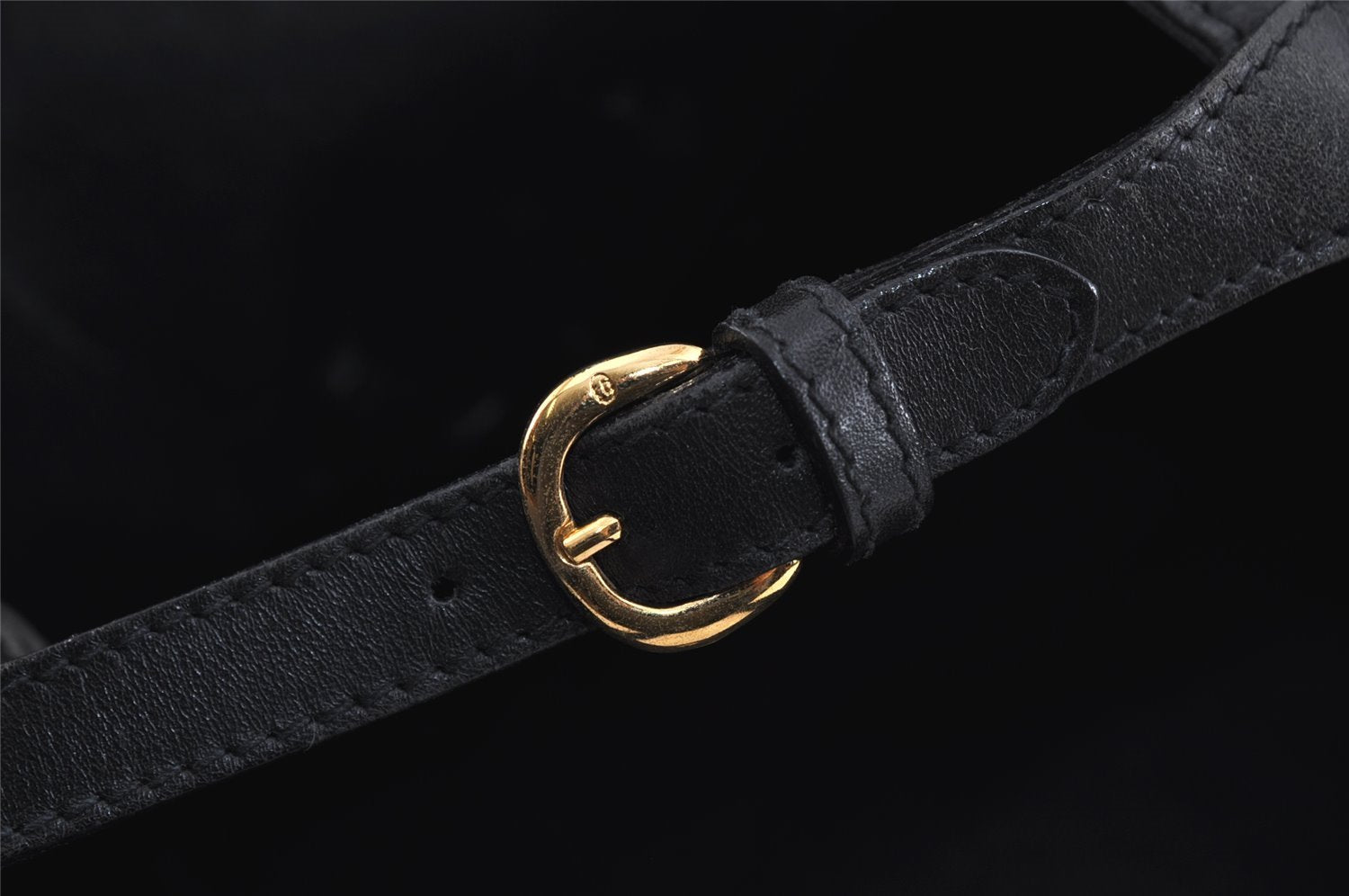 Authentic GUCCI Vintage Micro GG PVC Leather Shoulder Tote Bag Black 2360I