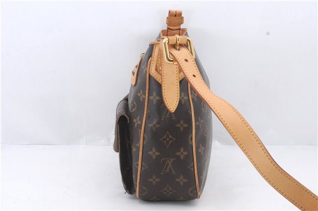 Auth Louis Vuitton Monogram Hudson GM Shoulder Cross Bag M40045 LV Junk 2361D