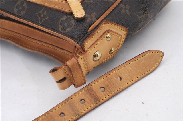 Auth Louis Vuitton Monogram Hudson GM Shoulder Cross Bag M40045 LV Junk 2361D