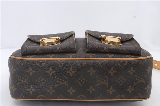 Auth Louis Vuitton Monogram Hudson GM Shoulder Cross Bag M40045 LV Junk 2361D