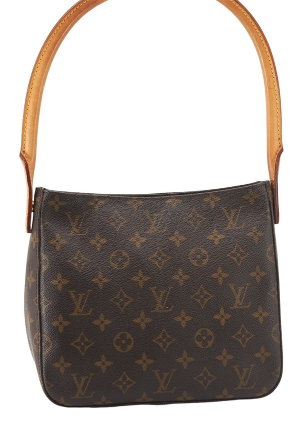 Authentic Louis Vuitton Monogram Looping MM Shoulder Bag M51146 LV 2364F