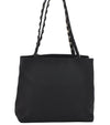 Authentic Salvatore Ferragamo Vara Chain Shoulder Bag Canvas Leather Black 2364I