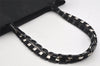 Authentic Salvatore Ferragamo Vara Chain Shoulder Bag Canvas Leather Black 2364I