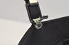 Authentic Salvatore Ferragamo Vara Chain Shoulder Bag Canvas Leather Black 2364I