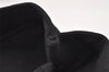 Authentic Salvatore Ferragamo Vara Chain Shoulder Bag Canvas Leather Black 2364I