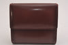 Authentic Cartier Must de Cartier Trifold Wallet Purse Leather Bordeaux 2366I