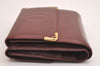 Authentic Cartier Must de Cartier Trifold Wallet Purse Leather Bordeaux 2366I