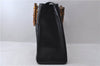 Authentic GUCCI Bamboo 2Way Shoulder Tote Bag Leather Black 2367D