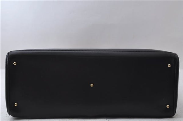 Authentic GUCCI Bamboo 2Way Shoulder Tote Bag Leather Black 2367D