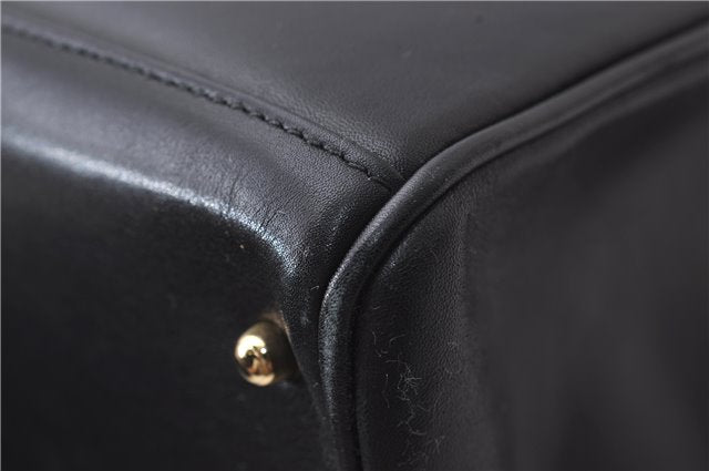 Authentic GUCCI Bamboo 2Way Shoulder Tote Bag Leather Black 2367D