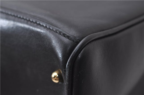 Authentic GUCCI Bamboo 2Way Shoulder Tote Bag Leather Black 2367D