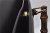 Authentic GUCCI Bamboo 2Way Shoulder Tote Bag Leather Black 2367D