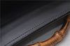 Authentic GUCCI Bamboo 2Way Shoulder Tote Bag Leather Black 2367D