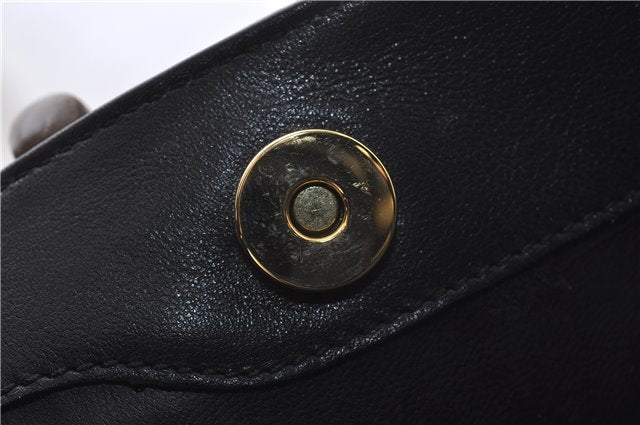 Authentic GUCCI Bamboo 2Way Shoulder Tote Bag Leather Black 2367D