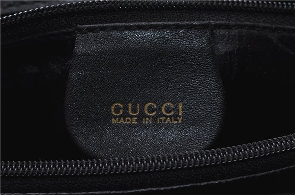 Authentic GUCCI Bamboo 2Way Shoulder Tote Bag Leather Black 2367D