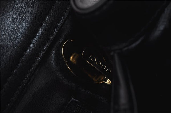 Authentic GUCCI Bamboo 2Way Shoulder Tote Bag Leather Black 2367D