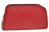 Authentic Louis Vuitton Epi Dauphine Cosmetic Pouch Red M48447 LV 2368I